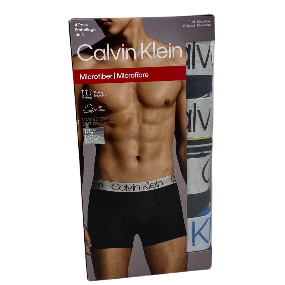 Calvin Klein Underwear 4 Pack Trunk Microfiber Men's Multicolor NP24300435 - Picture 6 of 9